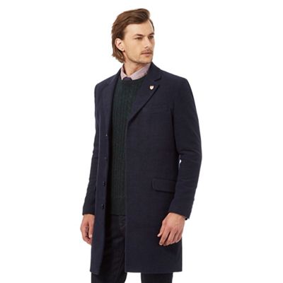 Big and tall navy moleskin epsom coat